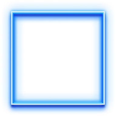 Blue Square Neon Frame